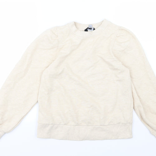 Dorothy Perkins Womens Beige  Jersey Pullover Sweatshirt Size 8