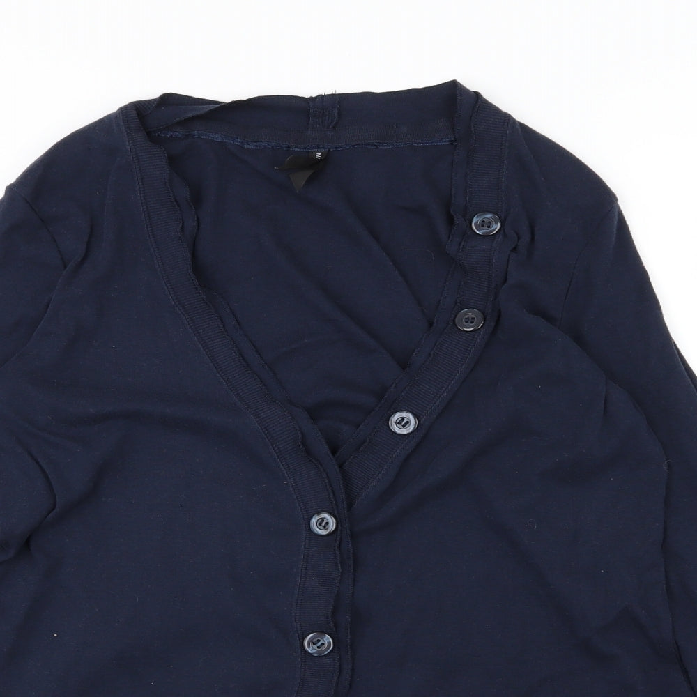 Marks and Spencer Womens Blue  Knit Cardigan Jumper Size 16
