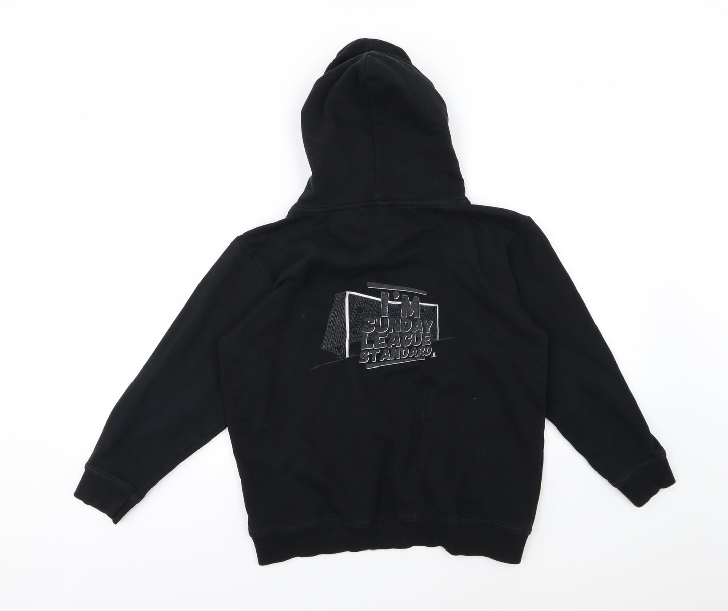 Spreadshirt Boys Black  Jersey Pullover Hoodie Size 12-13 Years  - Sunday League