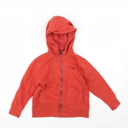 NEXT Boys Red  Jersey Full Zip Hoodie Size 5 Years