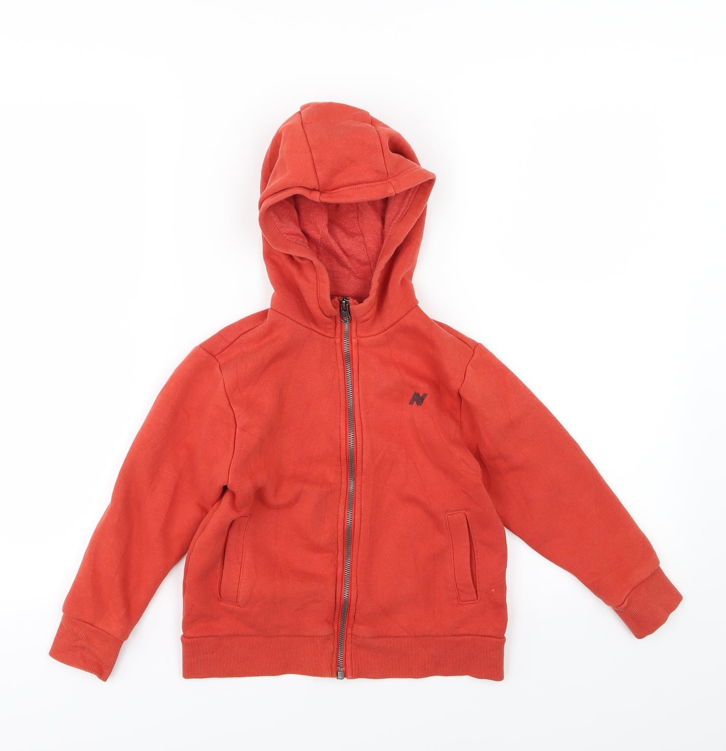 NEXT Boys Red  Jersey Full Zip Hoodie Size 5 Years