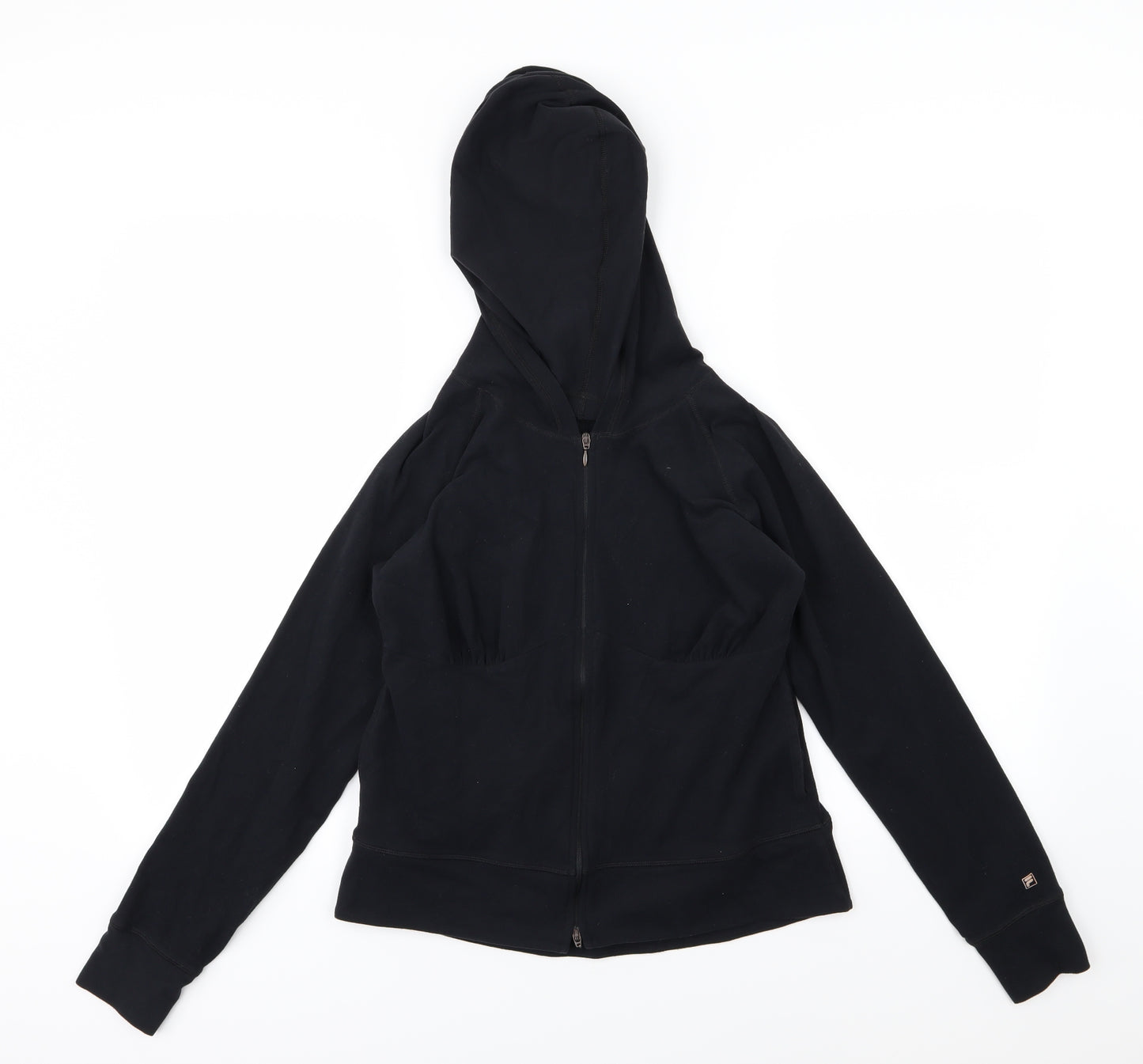 FILA Womens Black  Jersey Full Zip Hoodie Size M