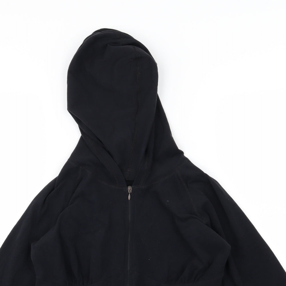 FILA Womens Black  Jersey Full Zip Hoodie Size M