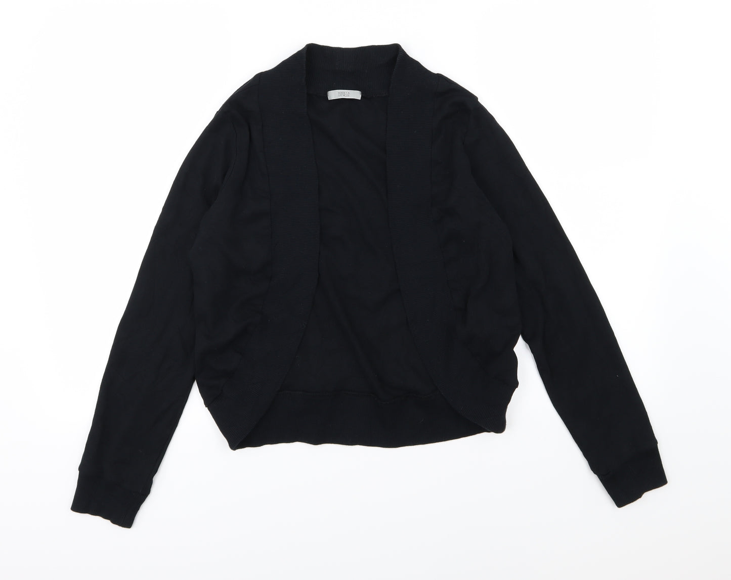 Marks and Spencer Womens Black  Jersey Cardigan Jumper Size 18