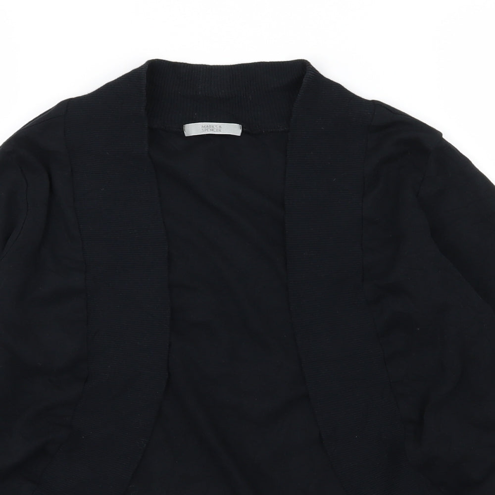 Marks and Spencer Womens Black  Jersey Cardigan Jumper Size 18