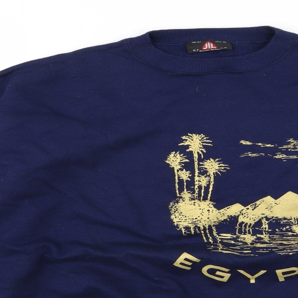 JIL Womens Blue  Jersey Pullover Sweatshirt Size 14  - Egypt