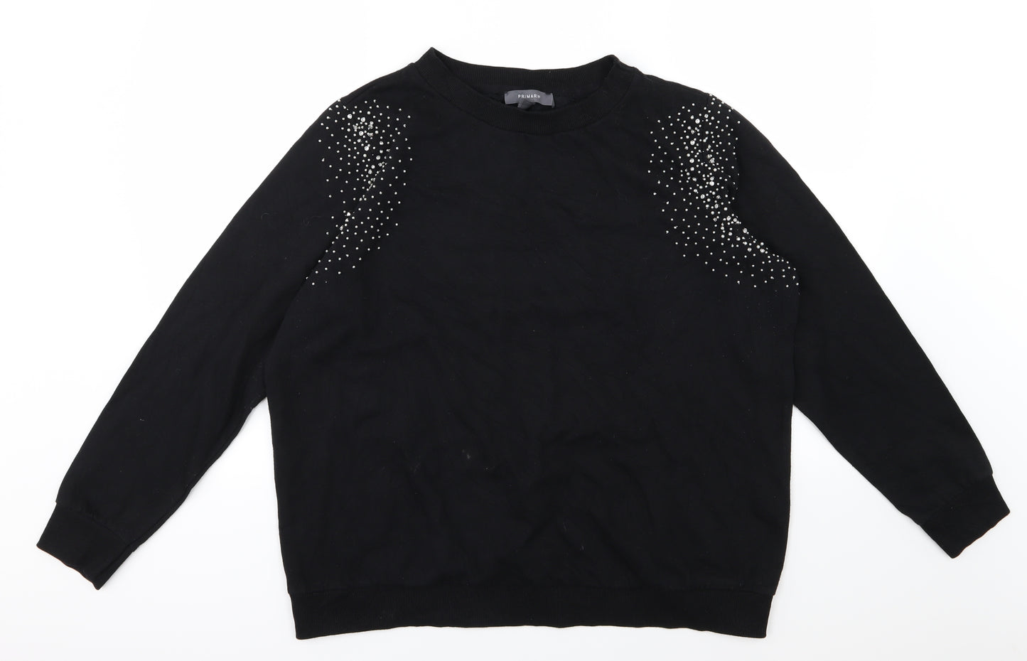 Primark Womens Black  Knit Pullover Jumper Size XL  - Beaded
