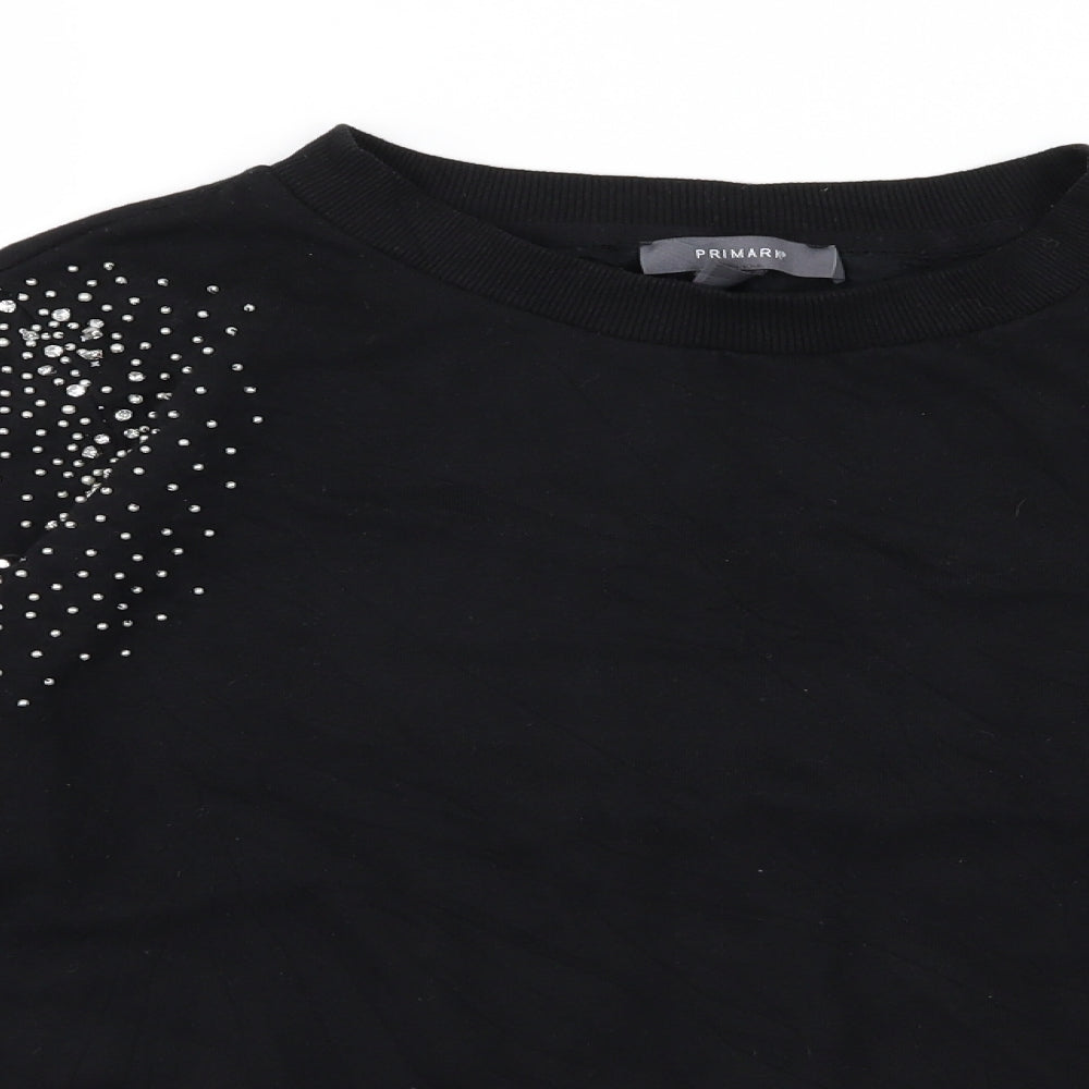 Primark Womens Black  Knit Pullover Jumper Size XL  - Beaded