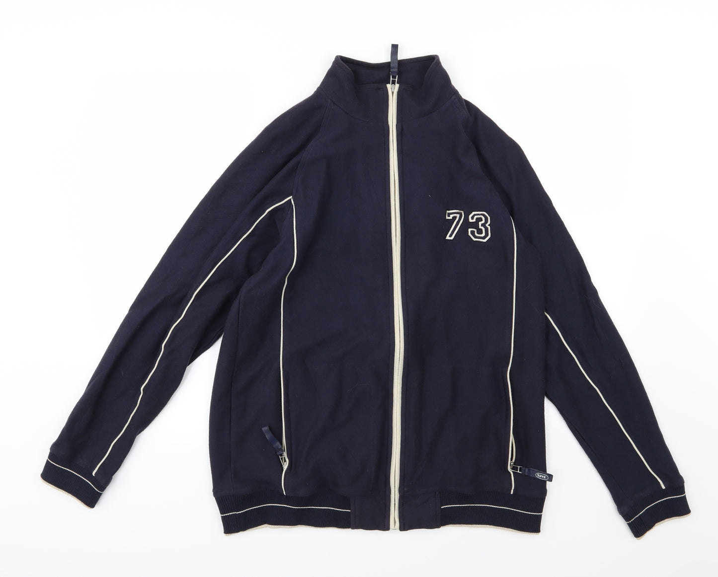 Easy Mens Blue  Jersey Full Zip Sweatshirt Size L