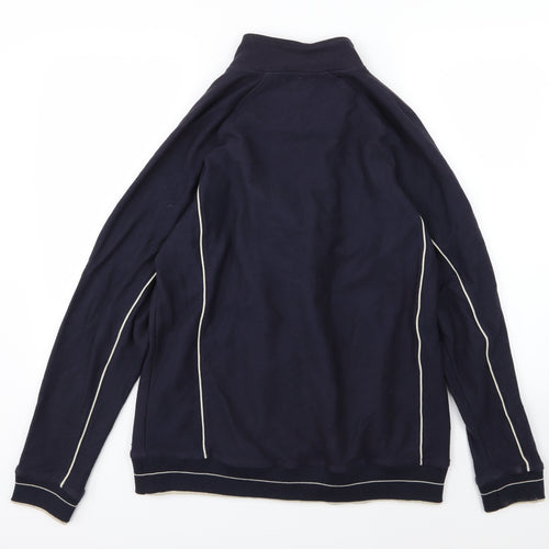 Easy Mens Blue  Jersey Full Zip Sweatshirt Size L