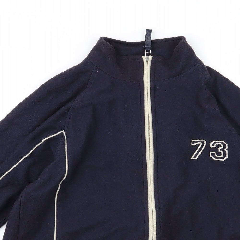 Easy Mens Blue  Jersey Full Zip Sweatshirt Size L