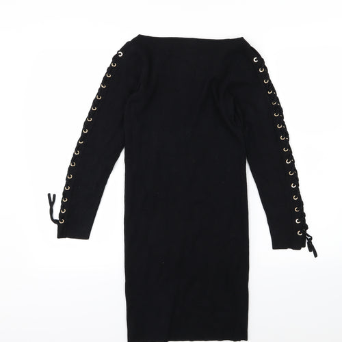 Zara Womens Black  Knit Jumper Dress  Size M