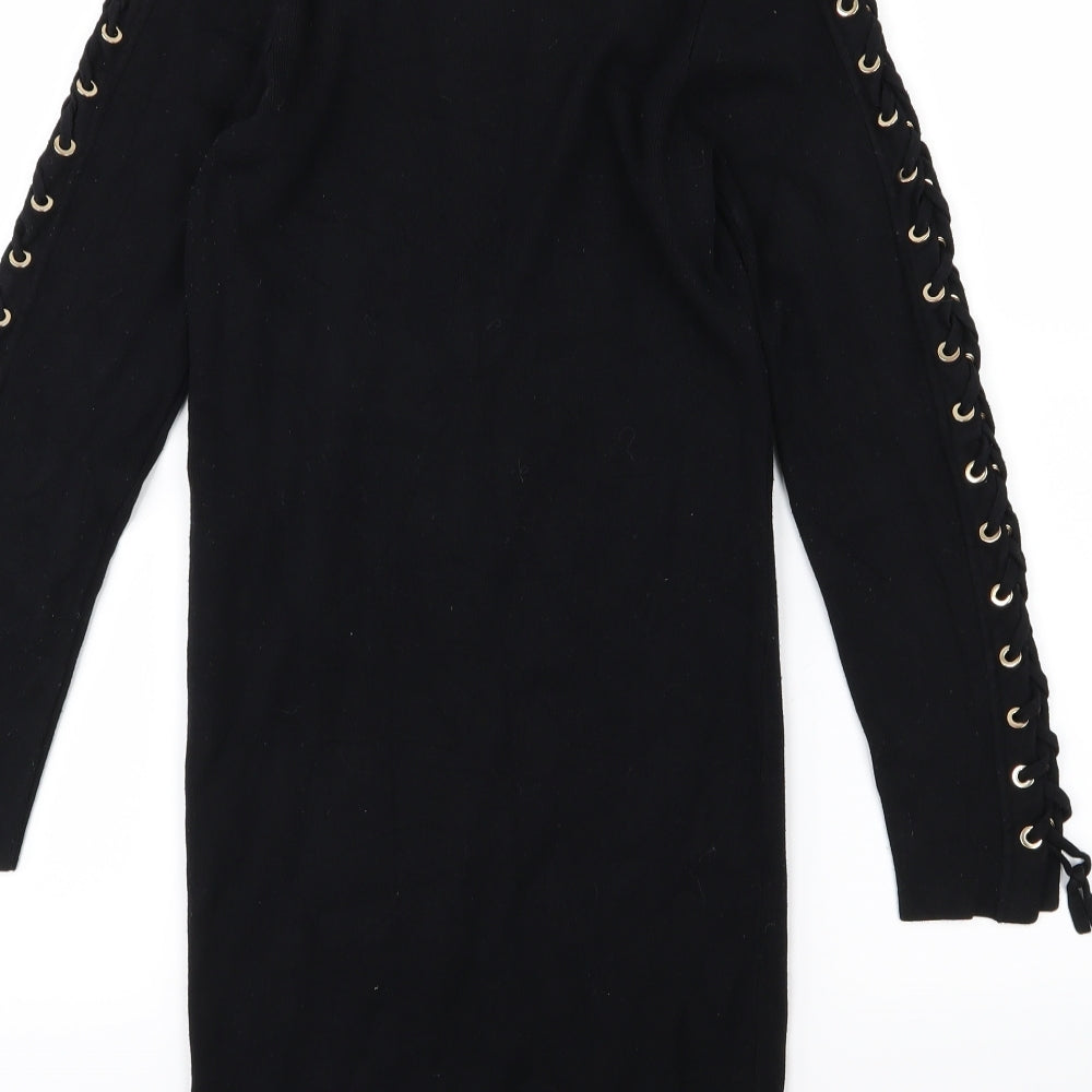 Zara Womens Black  Knit Jumper Dress  Size M