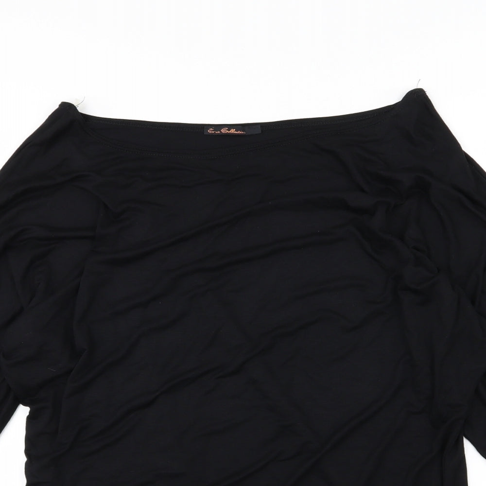 Preworn Womens Black  Jersey Basic T-Shirt Size 2XL