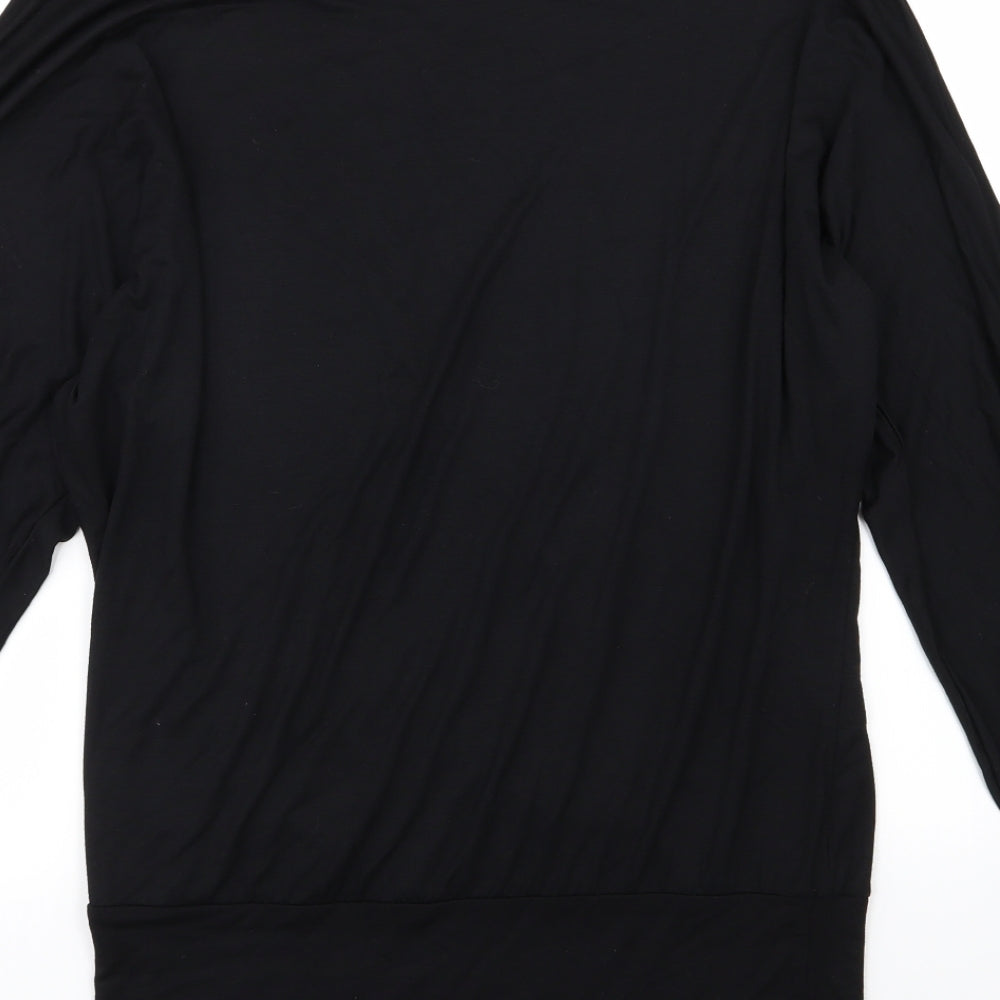 Preworn Womens Black  Jersey Basic T-Shirt Size 2XL