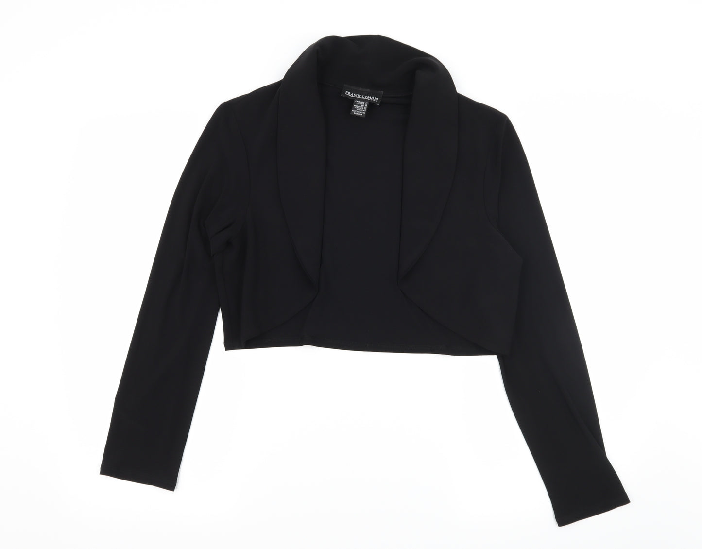 Frank Lyman Womens Black  Jersey Shrug Jumper Size 14