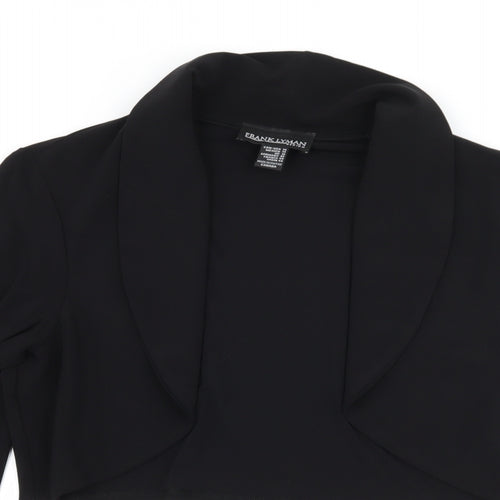 Frank Lyman Womens Black  Jersey Shrug Jumper Size 14