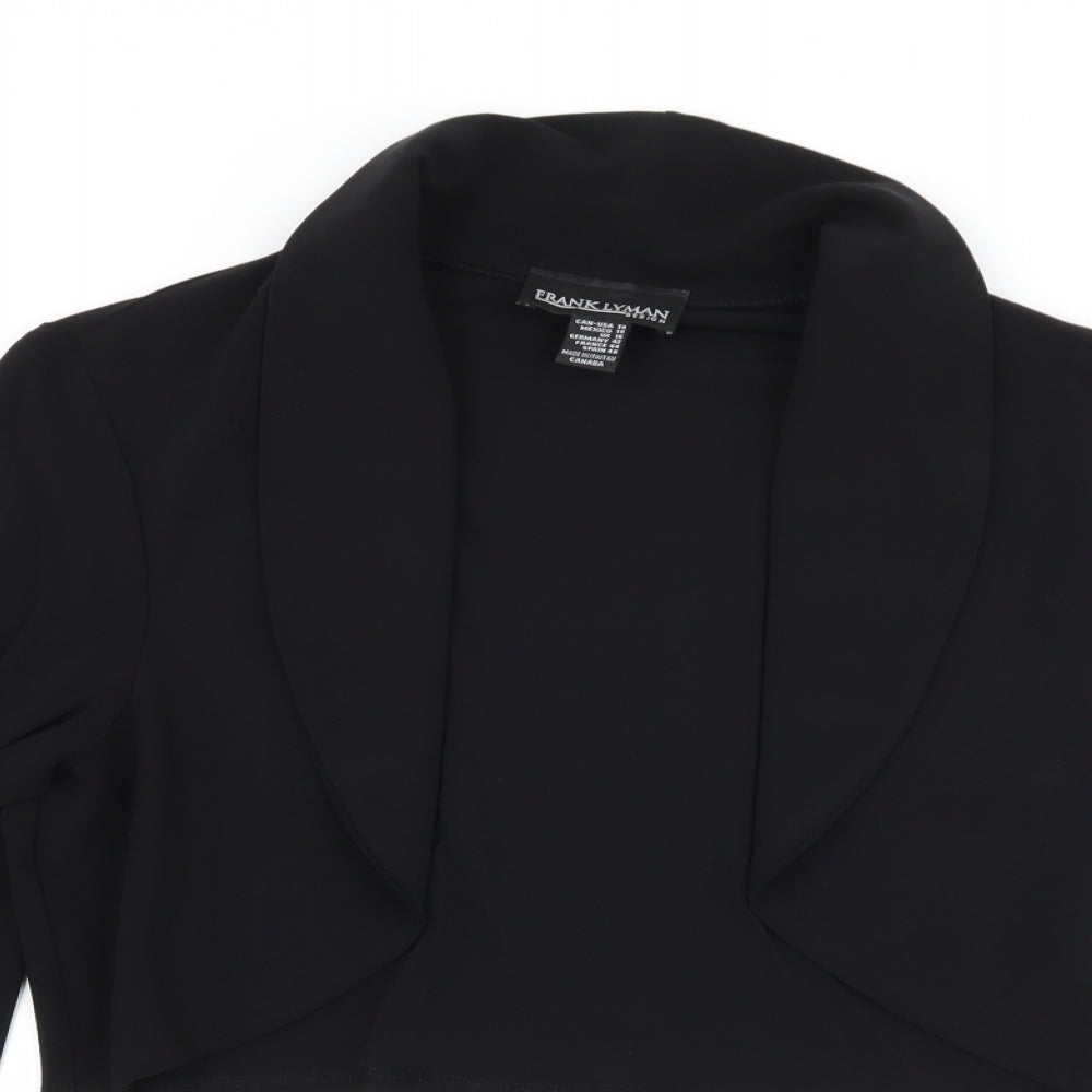 Frank Lyman Womens Black  Jersey Shrug Jumper Size 14