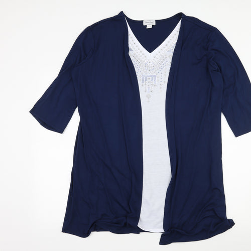 Gabrielle Vicenza Womens Blue  Jersey A-Line  Size 16  - Layered