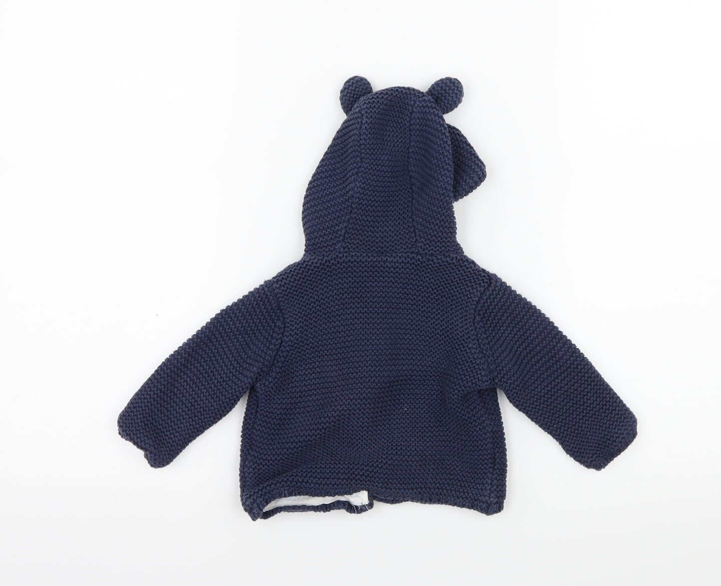 Marks and Spencer Boys Blue  Knit Cape Jumper Size 0-3 Months