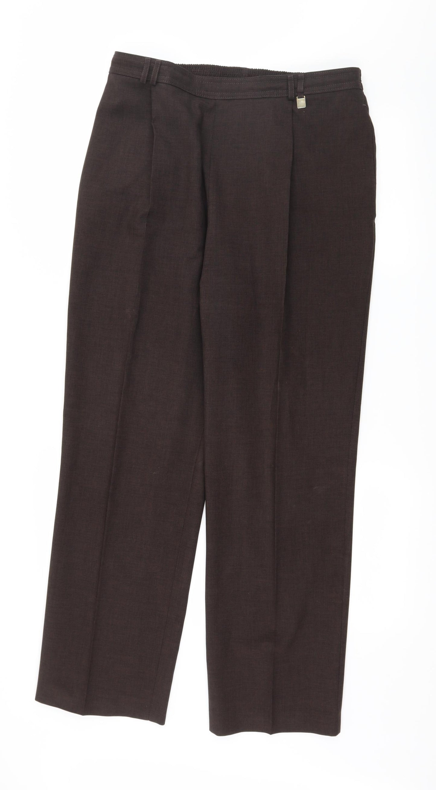 Marks and Spencer Womens Brown   Trousers  Size 16 L28 in
