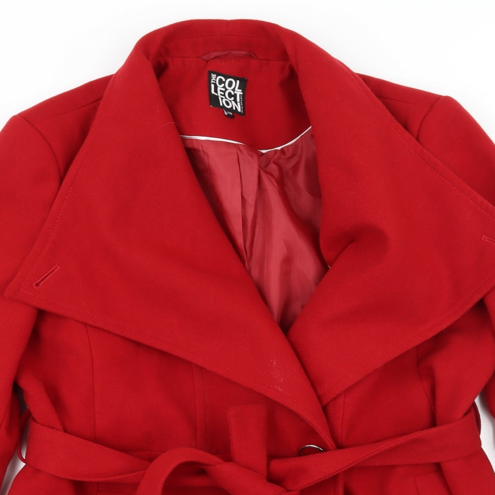 Debenhams Womens Red   Overcoat Coat Size 18