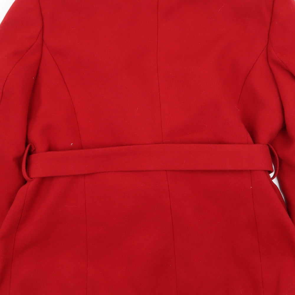 Debenhams Womens Red   Overcoat Coat Size 18