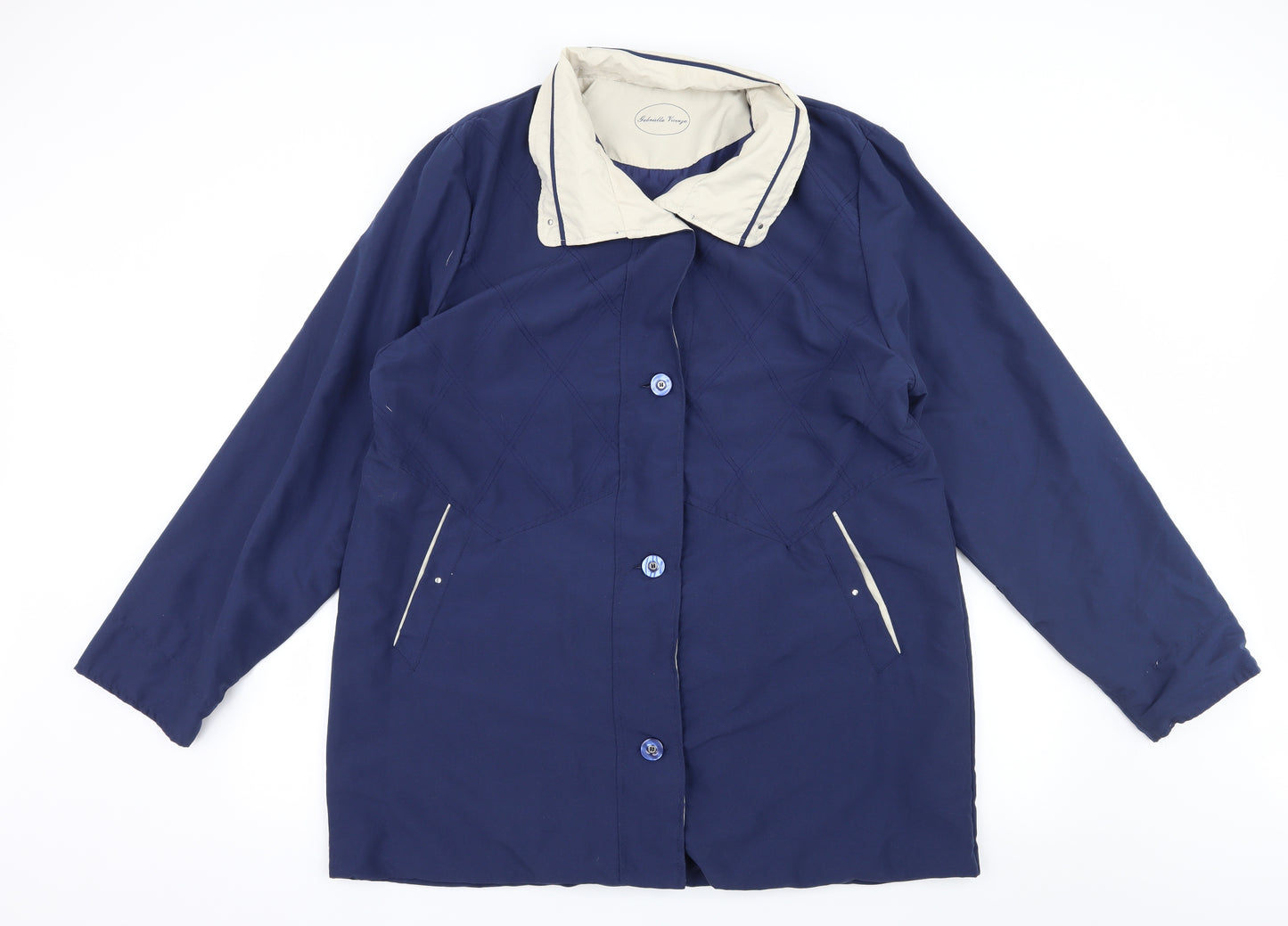 Gabrielle Vicenza Womens Blue   Overcoat Coat Size 16