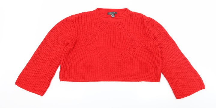 Primark Womens Red Knit Pullover Jumper Size 6
