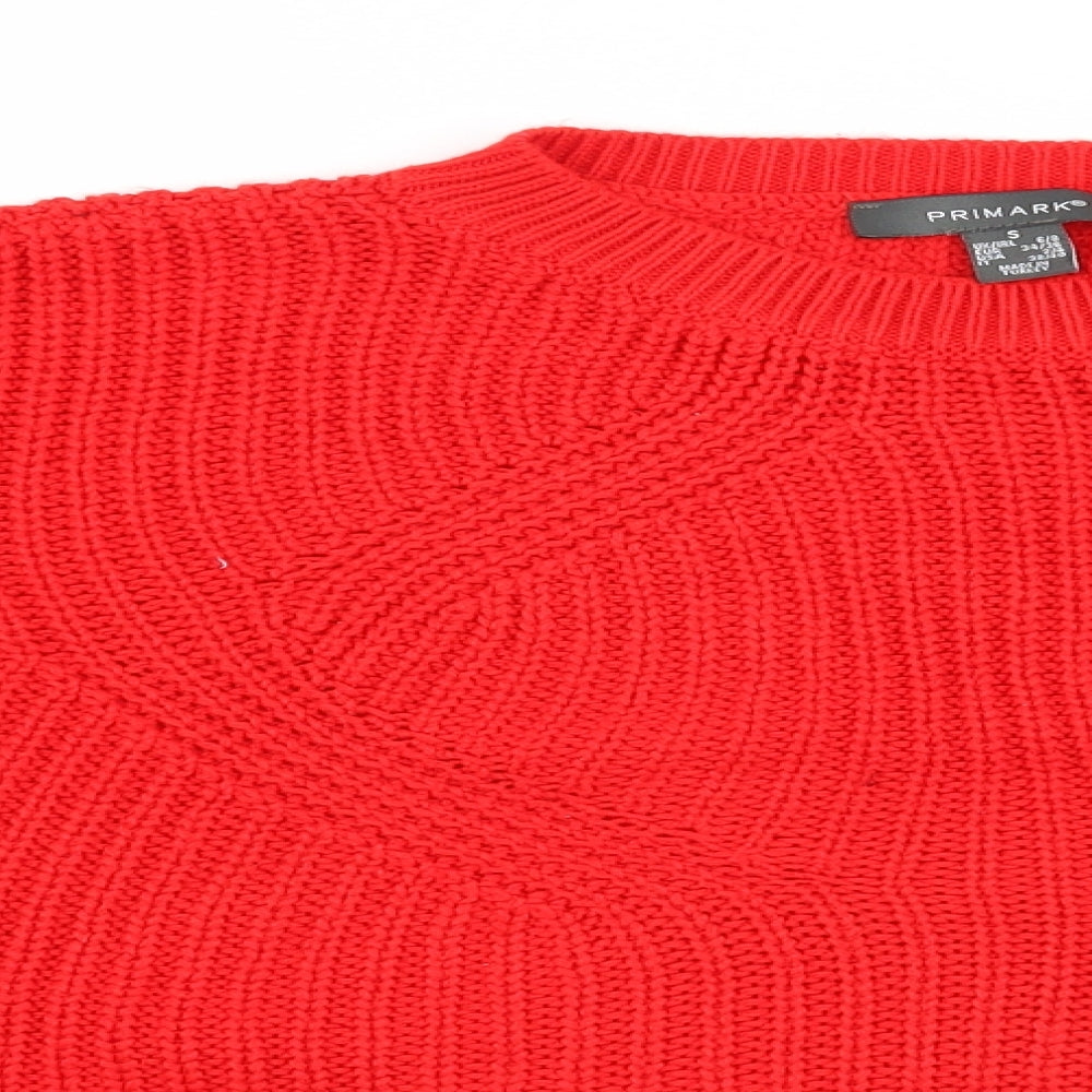 Primark Womens Red  Knit Pullover Jumper Size 6