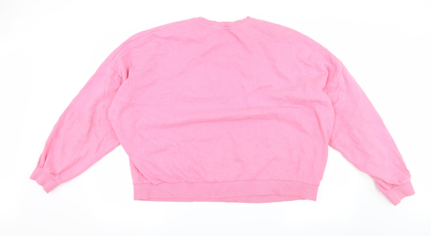 F&F Womens Pink  Jersey Pullover Sweatshirt Size 22  - Mickey mouse