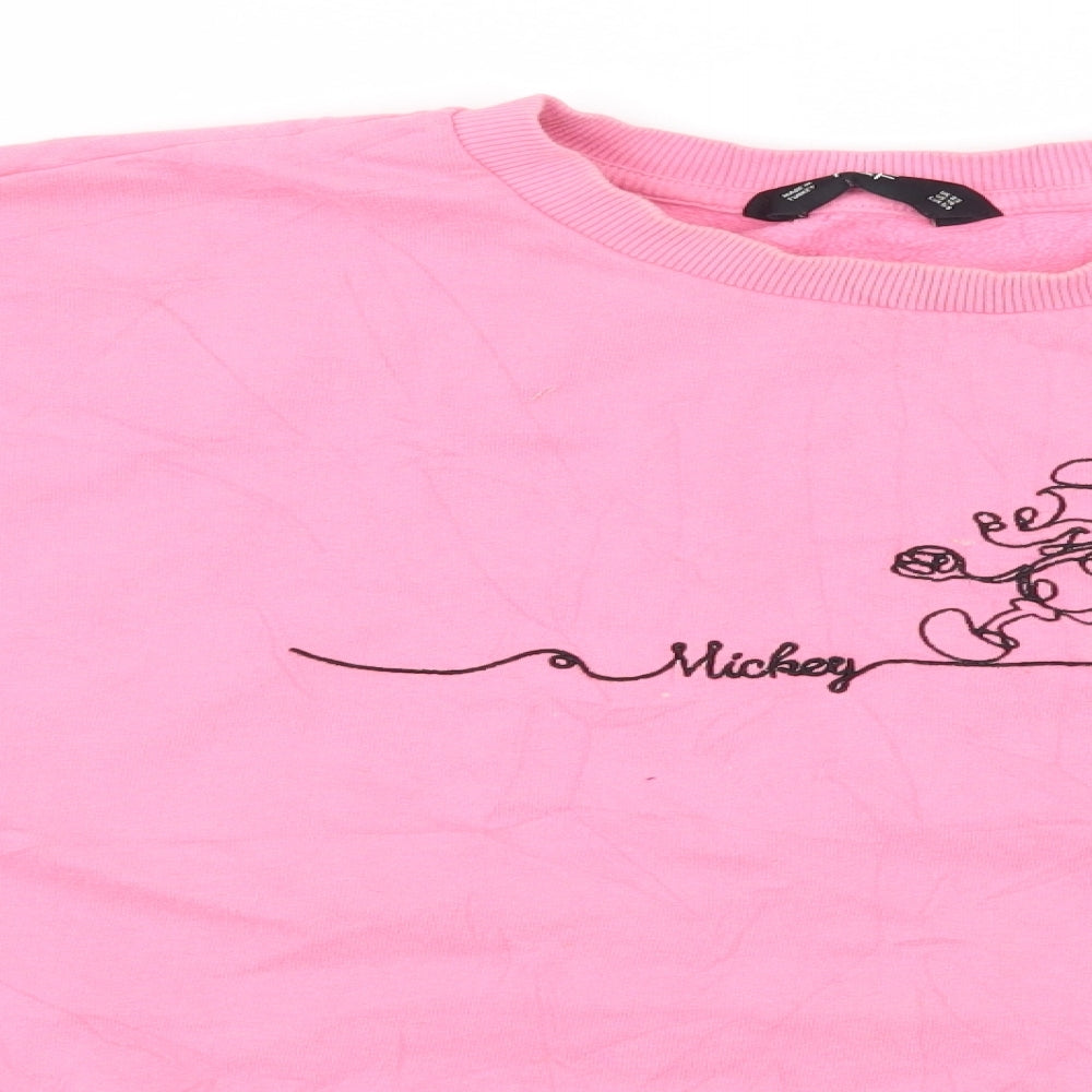 F&F Womens Pink  Jersey Pullover Sweatshirt Size 22  - Mickey mouse