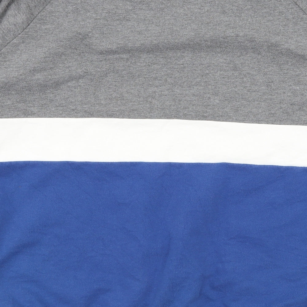 Topman Mens Blue Striped Jersey Pullover Sweatshirt Size S
