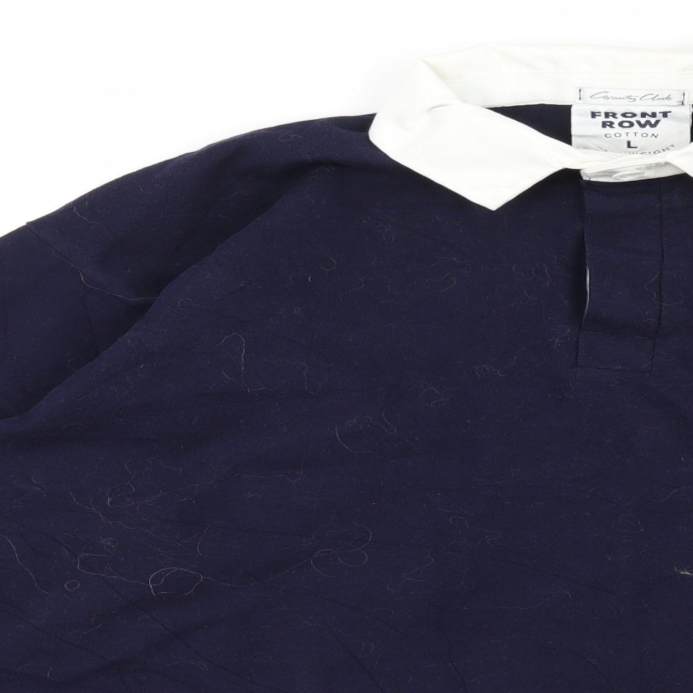 Front Row Womens Blue  Jersey Pullover Sweatshirt Size L  - Birds of a feather
