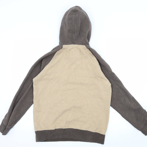 Teenie Weenie Boys Brown  Jersey Pullover Hoodie Size M  - Teddy bear