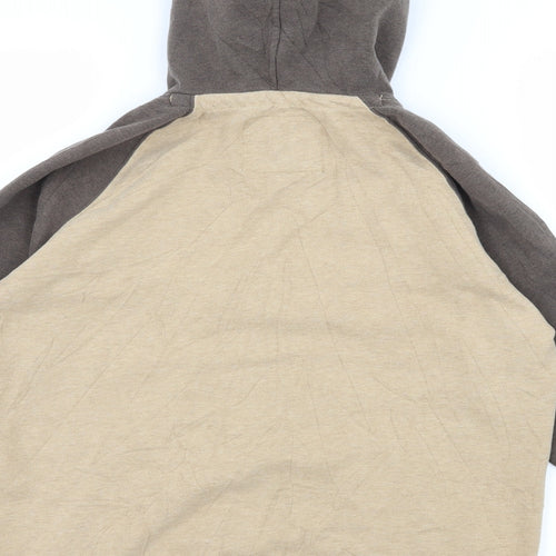 Teenie Weenie Boys Brown  Jersey Pullover Hoodie Size M  - Teddy bear