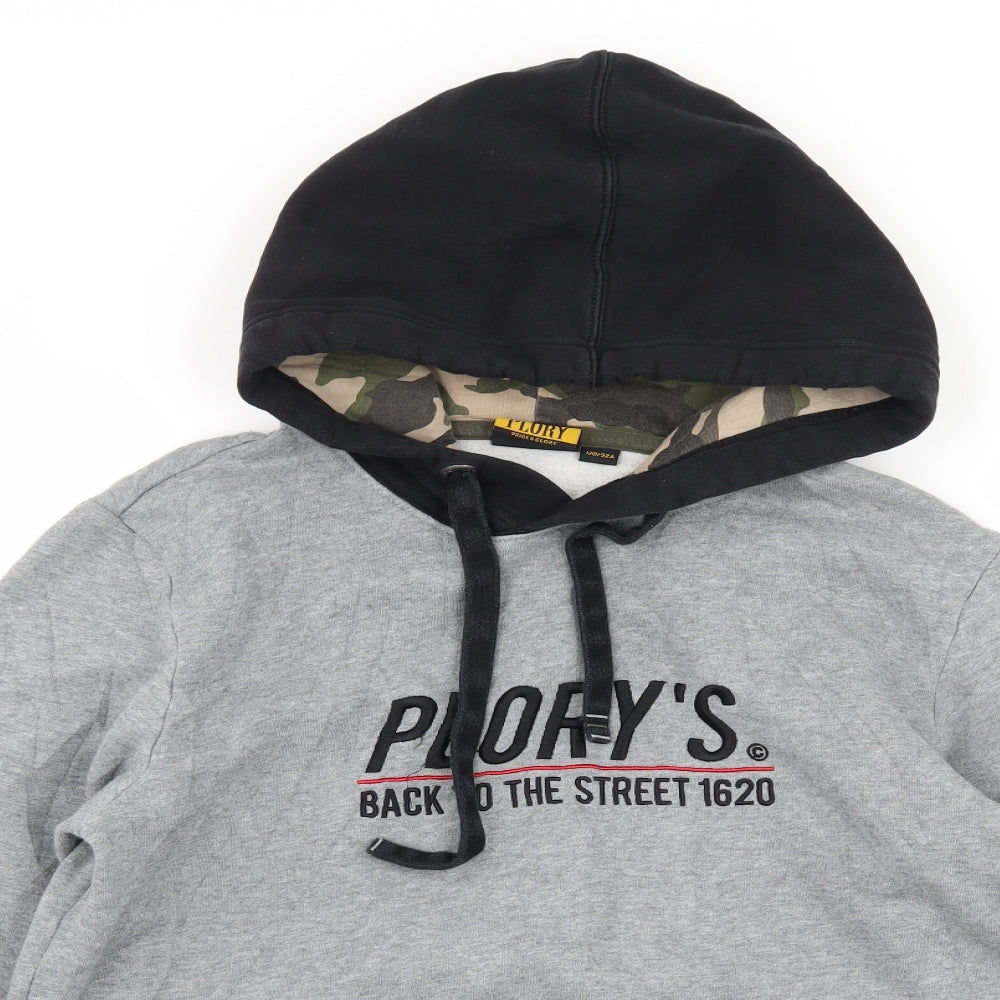 Plory Boys Grey  Jersey Pullover Hoodie Size 15 Years