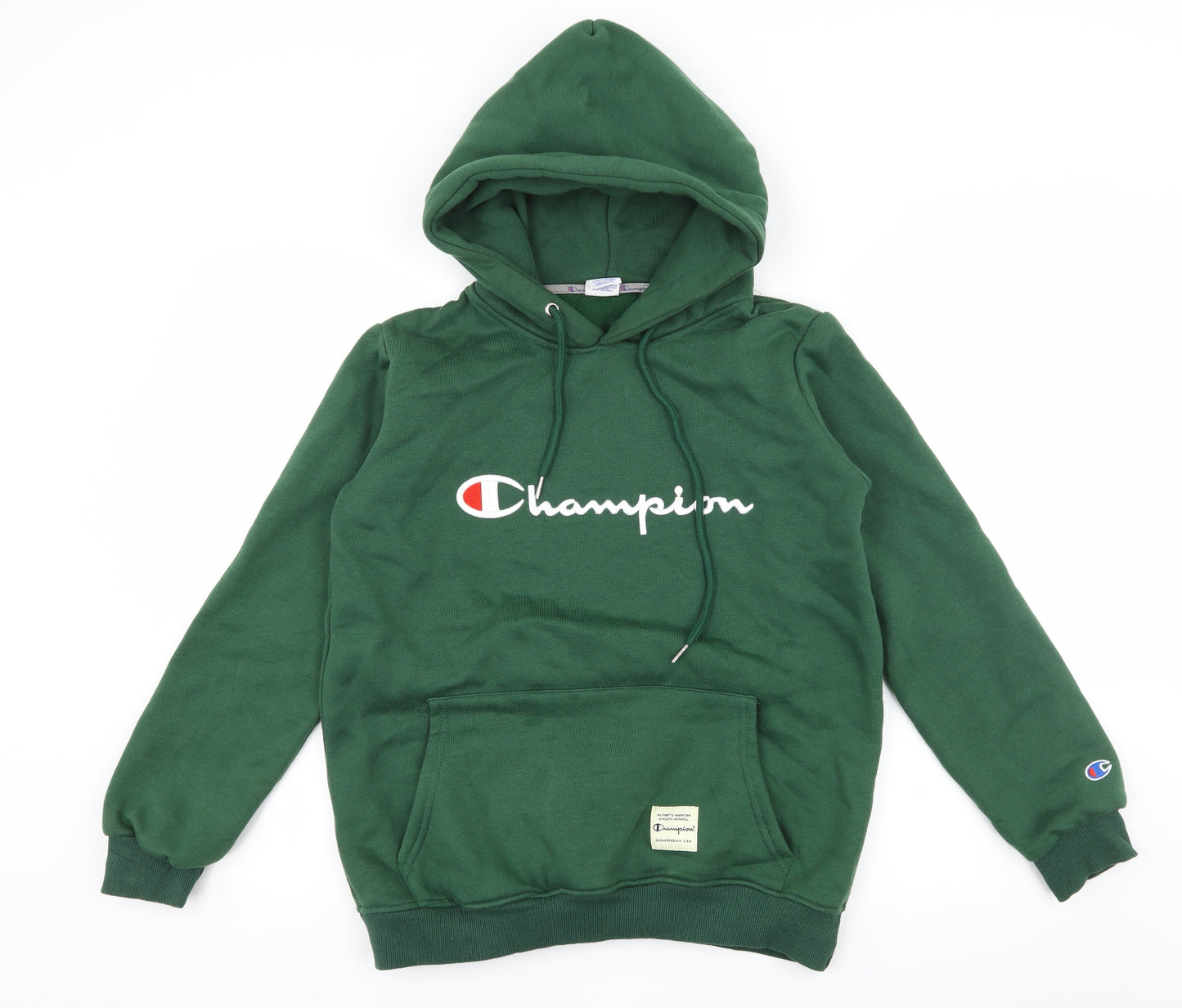 Champion Mens Green  Jersey Pullover Hoodie Size M