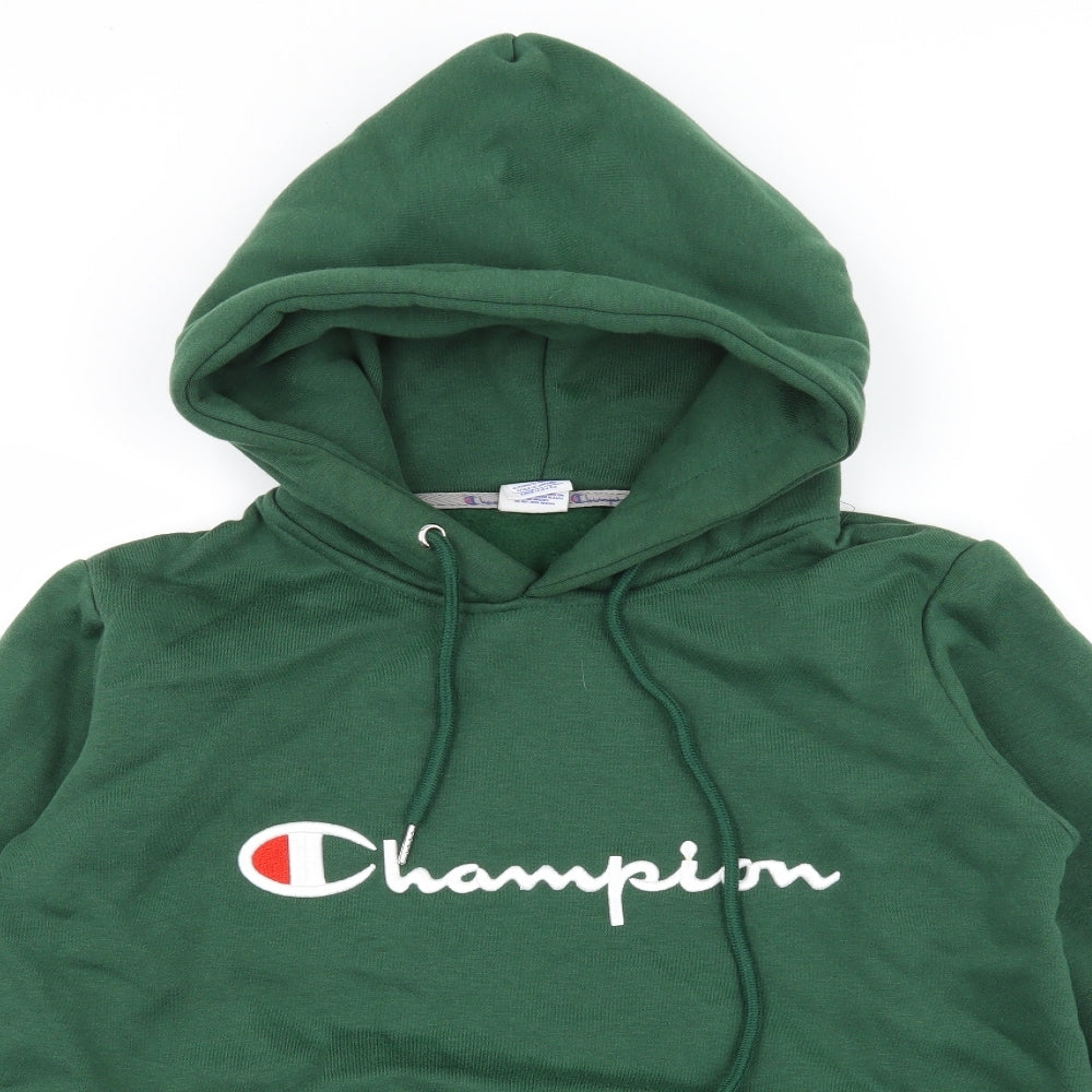 Champion Mens Green  Jersey Pullover Hoodie Size M