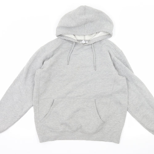 Topshop Womens Grey  Jersey Pullover Hoodie Size XS