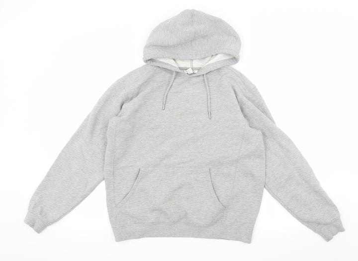 Topshop Womens Grey  Jersey Pullover Hoodie Size XS