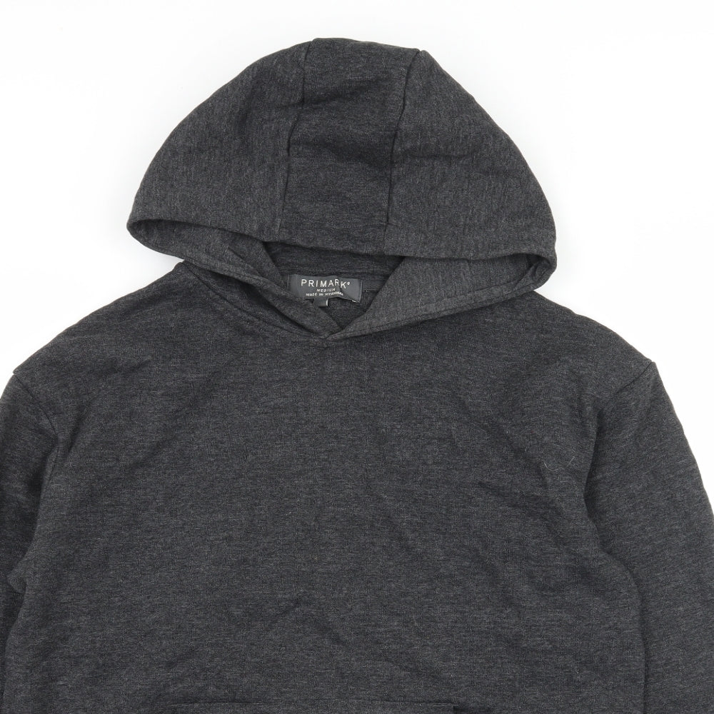 Primark Mens Grey  Jersey Pullover Hoodie Size M