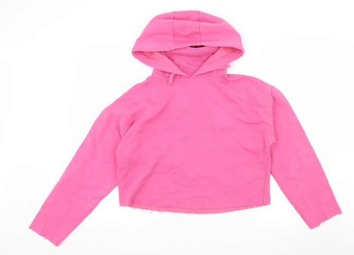 George Womens Pink  Jersey Pullover Hoodie Size S