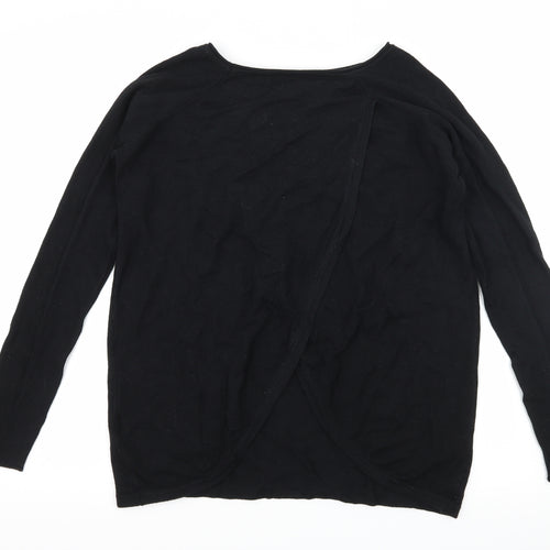 Finery Womens Black  Knit Pullover Jumper Size L