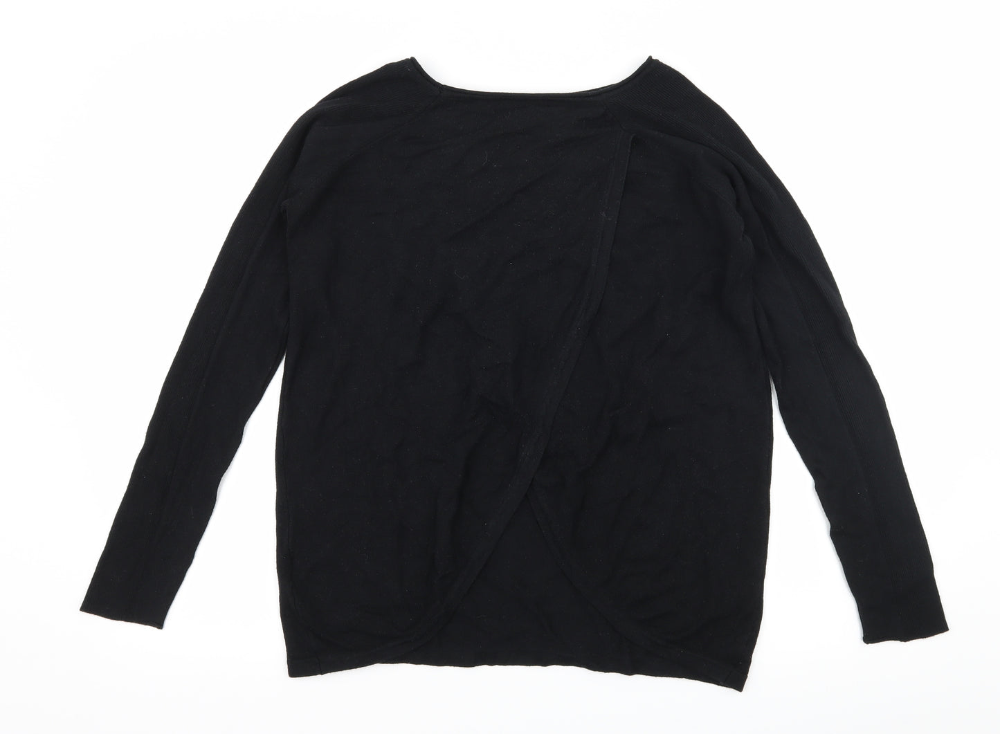 Finery Womens Black  Knit Pullover Jumper Size L