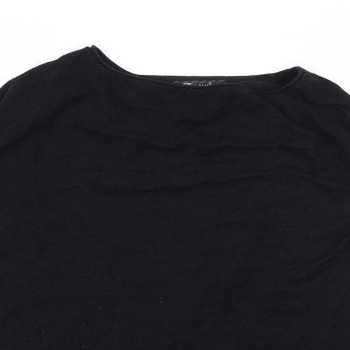 Finery Womens Black  Knit Pullover Jumper Size L