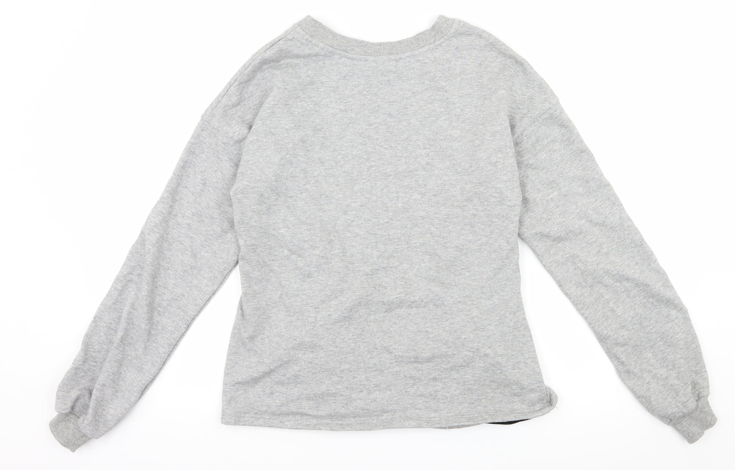 Timing Womens Grey  Jersey Pullover Sweatshirt Size S  - Lace up detail