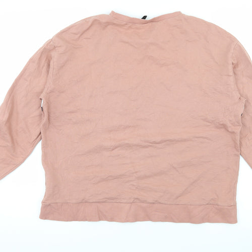 H&M Womens Pink  Jersey Pullover Sweatshirt Size M  - Seoul