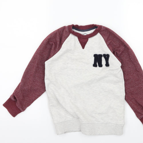 Matalan Boys Grey Colourblock Jersey Pullover Sweatshirt Size 9 Years  - NY