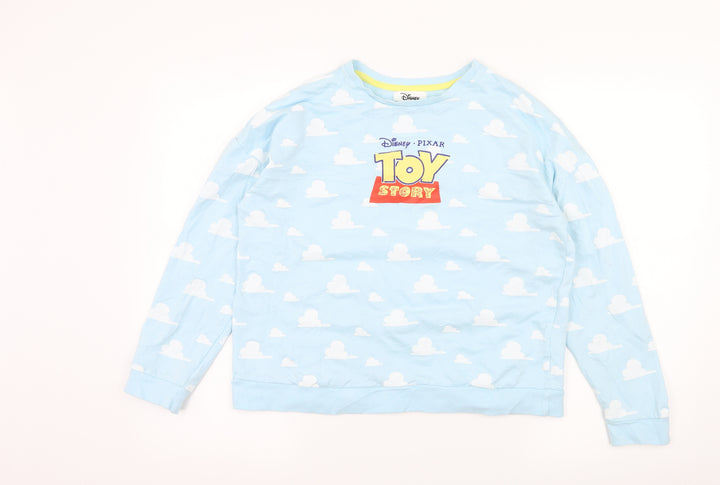 Jennyfer Womens Blue Geometric Jersey Top Pyjama Top Size S  - Toy Story